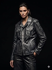 Karakter Serisi: El İşçiliği Hareli Eskitme Deri Ceket