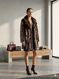 Vizon Kafa Kadın Deri Ceket